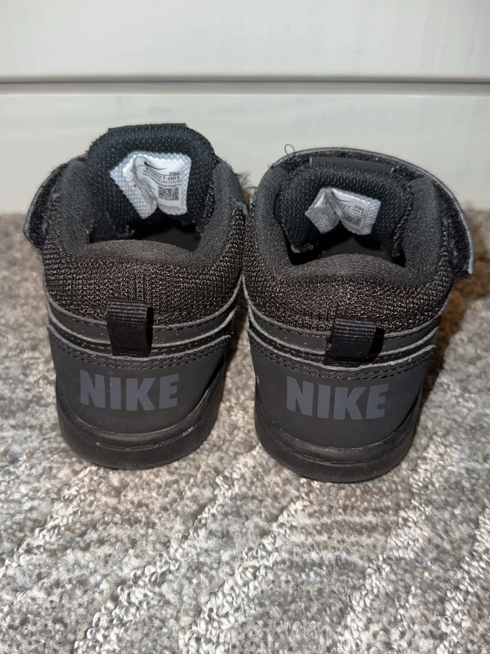 Nike Kids Black High-Top Strap Sneakers